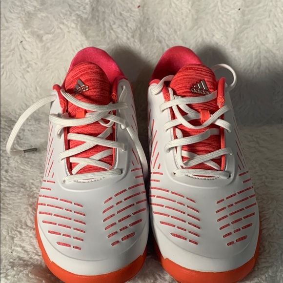 ADIDAS ADIPURE SPORT 2.0 Stylish White and Pink Women's golf Athletic Shoes - Picture 2 of 8